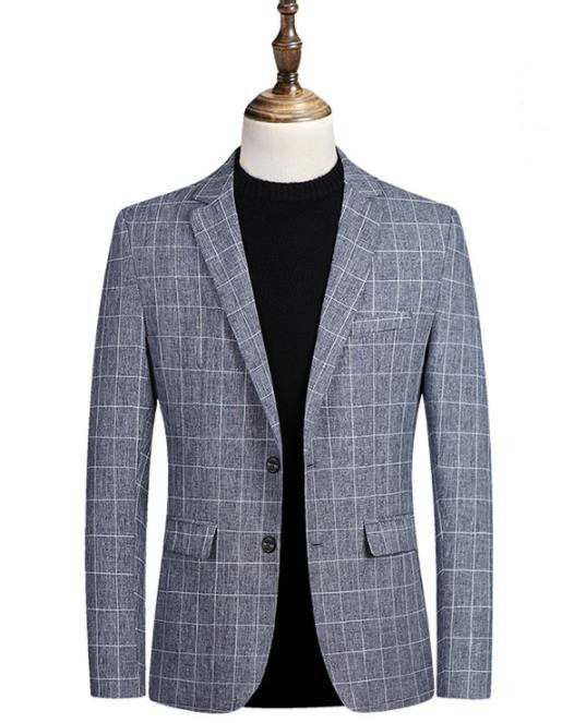 Blazer for Dinner Wedding Prom Men's Tuxedo Jacket Notched Lapel One Button Suit