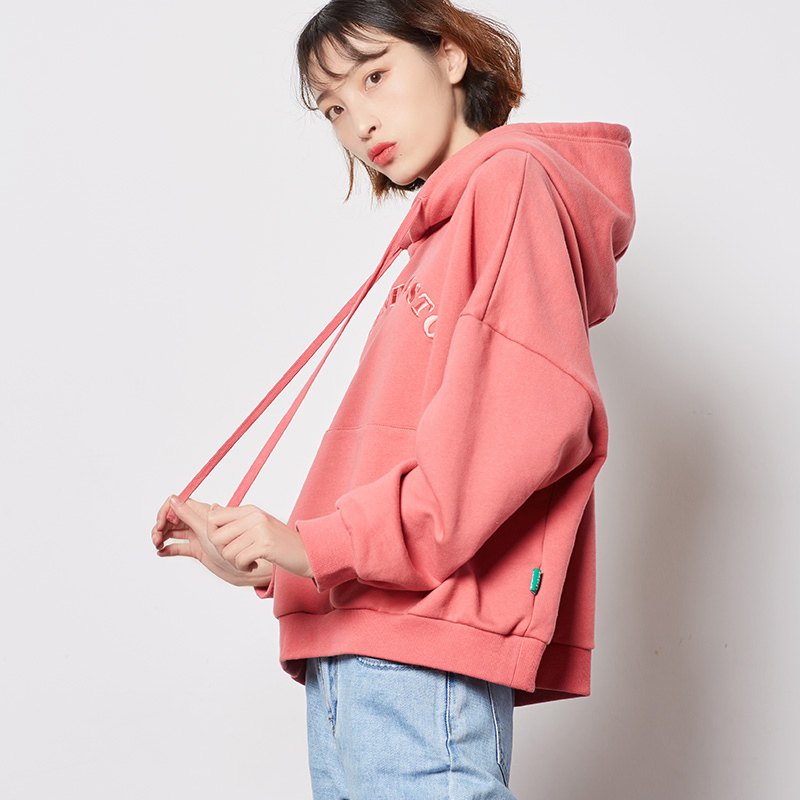 Custom 100% Polyester Plain Hoodies with Custom Logo for Women