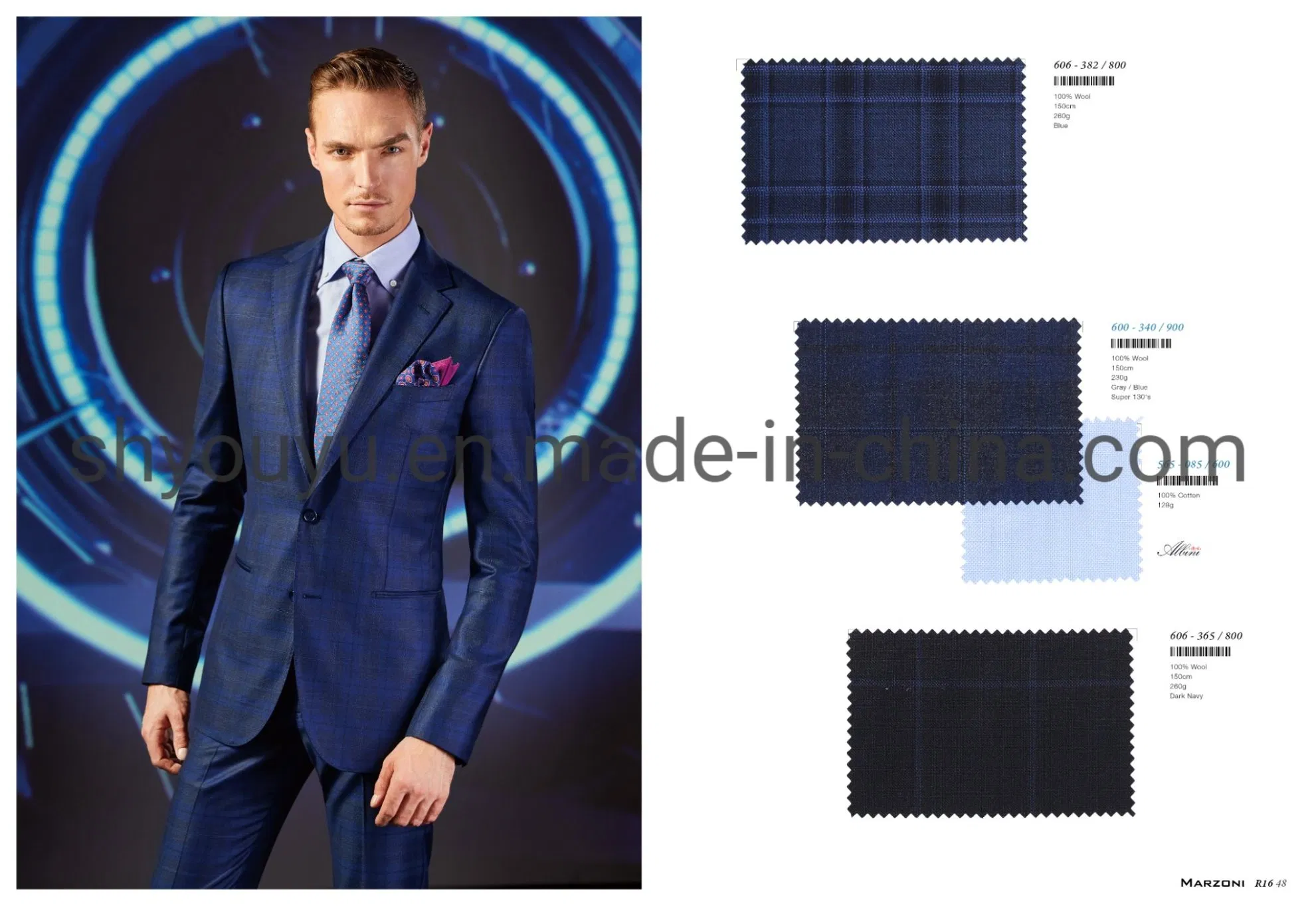 OEM Slim Fit Notch Lapel Round Shoulder Men Blazer