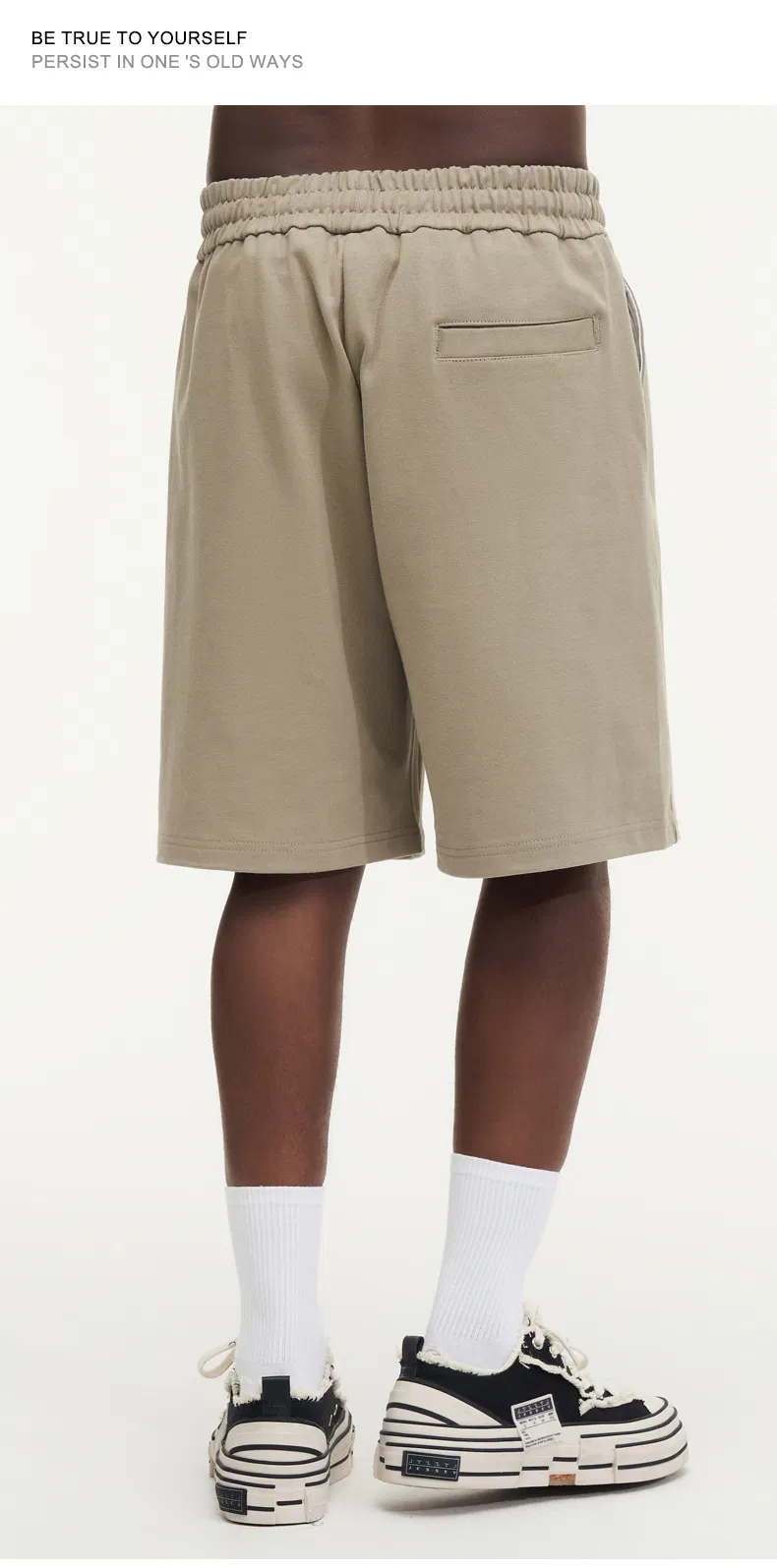 Comfortable Gentle Fade-Resistant Stretchy High-Waist Single Jersey Shorts