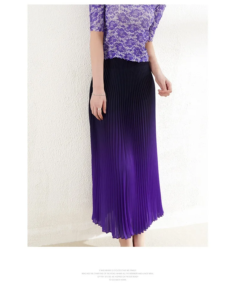 Pleated High Waist Skirt 2