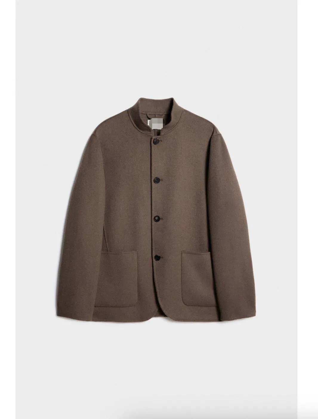 High-End Customized Stand Collar Single Breast Men's Double Face Wool Coat with Suit Blazer Fit and Cashmere Wool Fabric