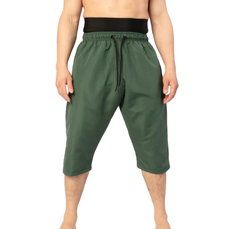 Halal Sports Swim Shorts with Print Patterned High Elastic Sportswear Trunk for Men