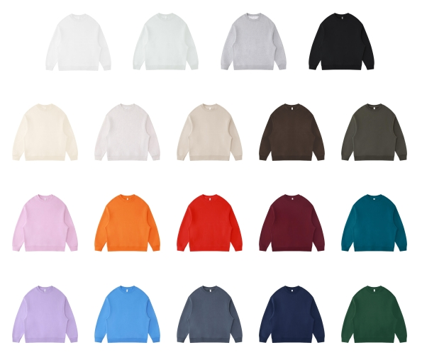 Wholesale 350g Unisex Crew Neck Long Sleeve Hoodie Men's Sweatshirt Custom Logo OEM ODM Print Embroidery