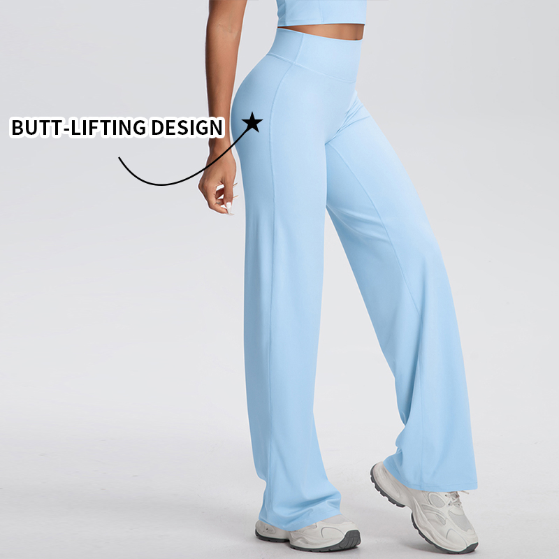 Women Eco-Friendly Recycled Quick Dry Hip Lifting Flared Yoga Pants for Fitness Running Yoga and Pilates