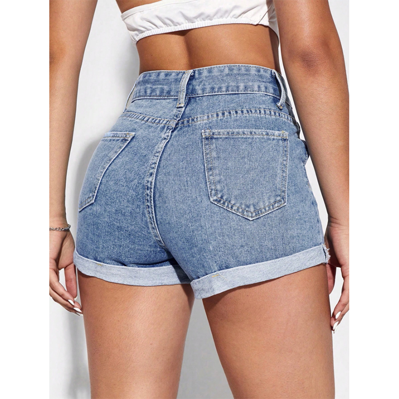 High Quality Ladies High Waist Jean Shorts Women's Casual Denim Jeans