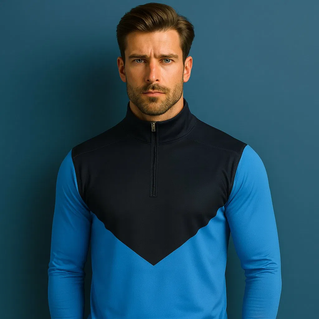 Custom High Quality Luxury Blank 1/4 Zip Collar Quarter Zip Pullover Knit Golf Men's Sweatshirt