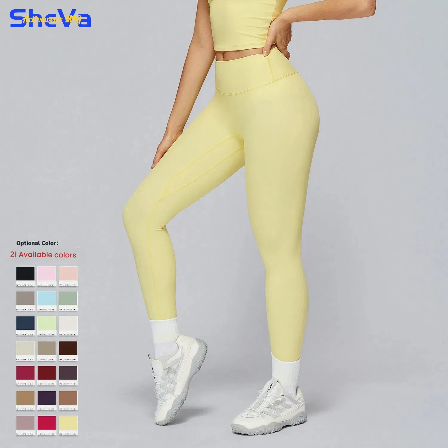 OEM Yoga Leggings Manufacturer - Womens High Waist Brushed Yoga Pants, Wholesale Squat Proof Fitness Wear
