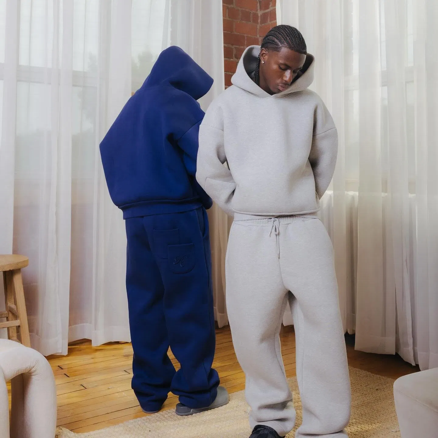 Customized Designer Tracksuit for Men Luxury Heavyweight 500GSM French Terry Cotton Jogger Sets Boxy Streetwear Unisex Oversized Blank Hoodies Sweatsuits