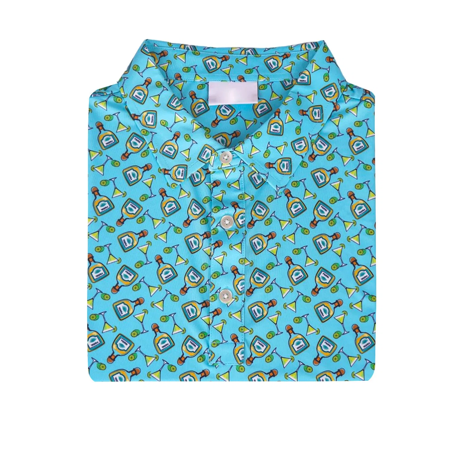 Luxury High Quality 75% Recycled Nylon 25% Spandex Golf Shirt Allover Print Men Clothing Golf Polo Shirts Custom Logo