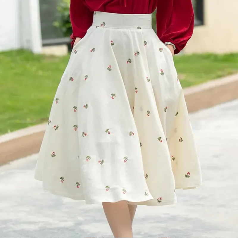 Floral Skirt Detail 6