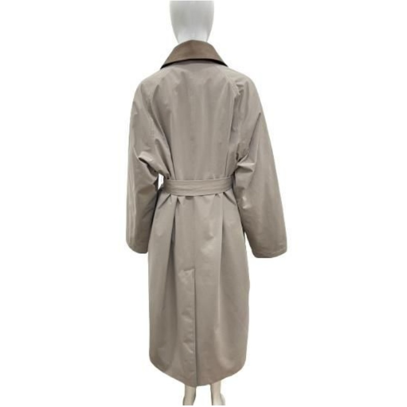 Factory Customization Thickened Long Coat for Women Autumn Winter PU Collar Quilted Windbreaker