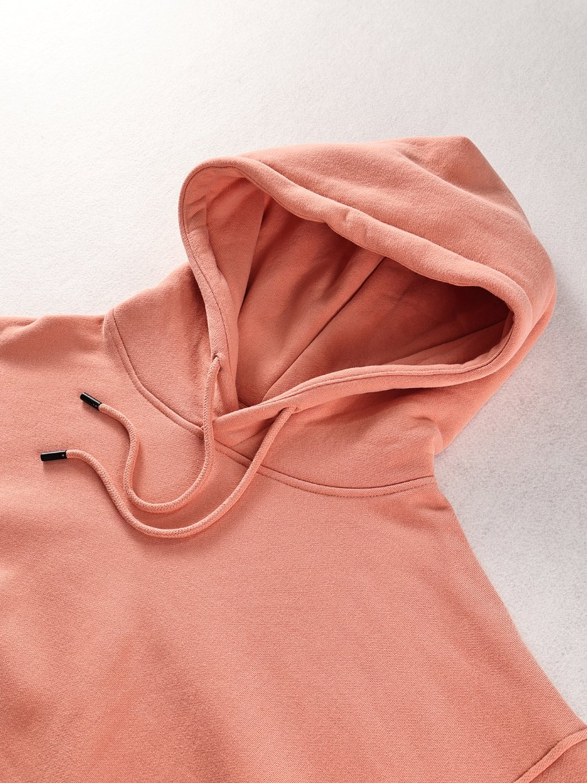 The 350g Fleece Drawstring Pocket Hoodie Supports Print Customization