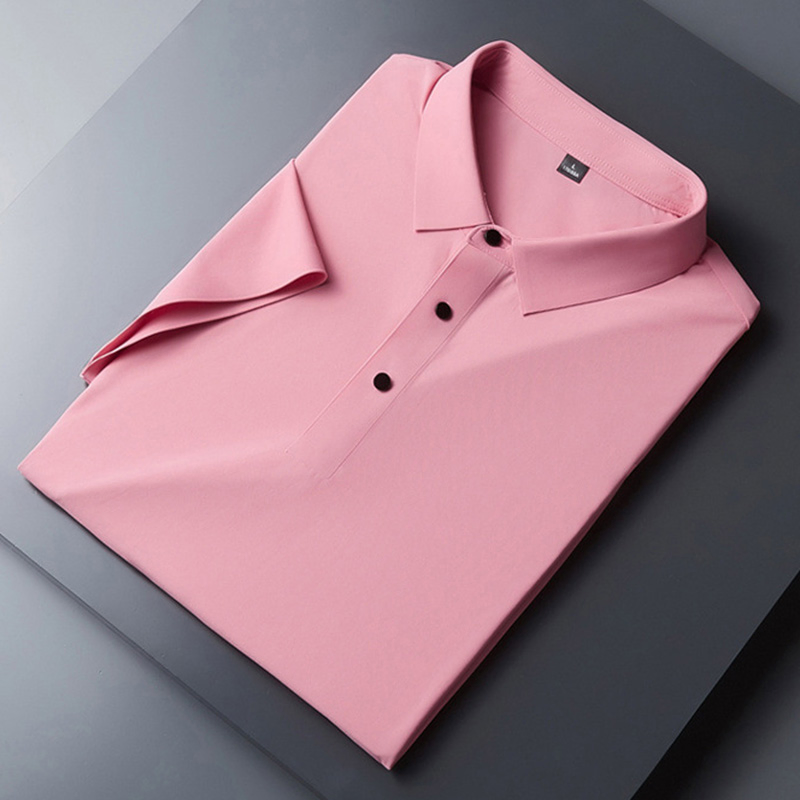 Factory Direct Lightweight Daily Routine Breathable Polo Shirt Soft Polo De Manga Curta Short Sleeved Polo Shirt for Inside The Room
