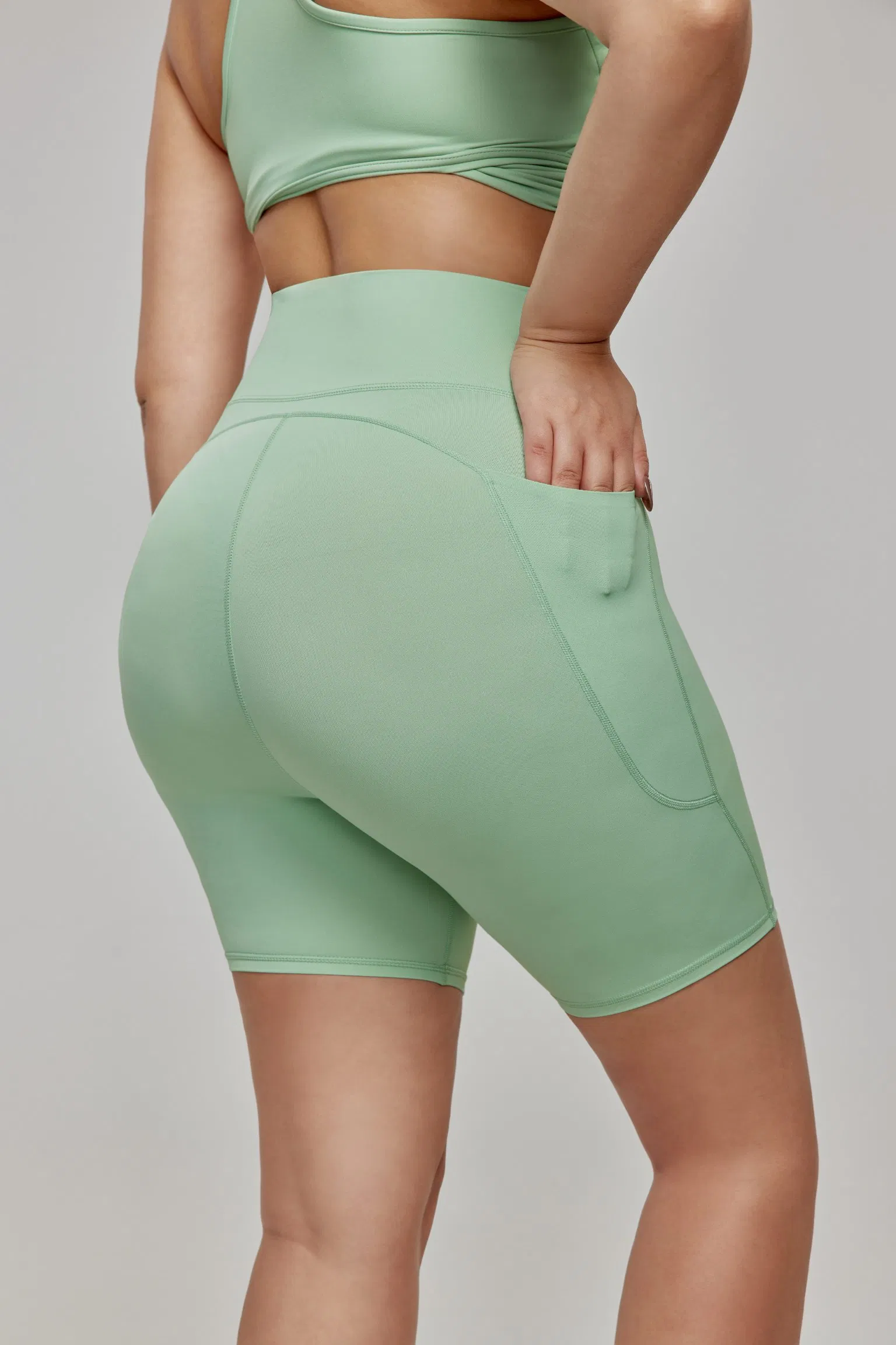 Women's Activewear High Waist Yoga Biker Shorts Compression Fit, Antibacterial, Plus Size Activewear Shorts