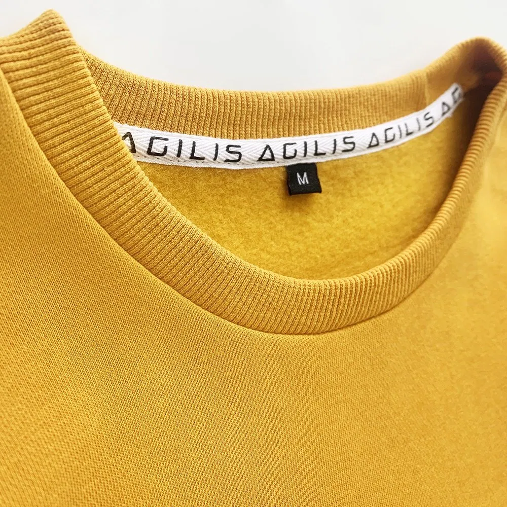 Embossed Logo Wholesale Quality Sweatshirts Custom Woven Tags