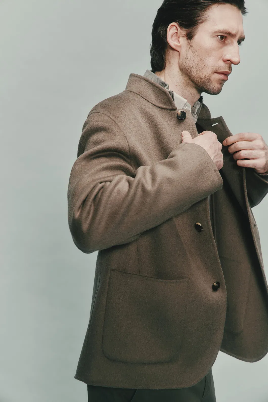 Wool Coat Fabric Close-up