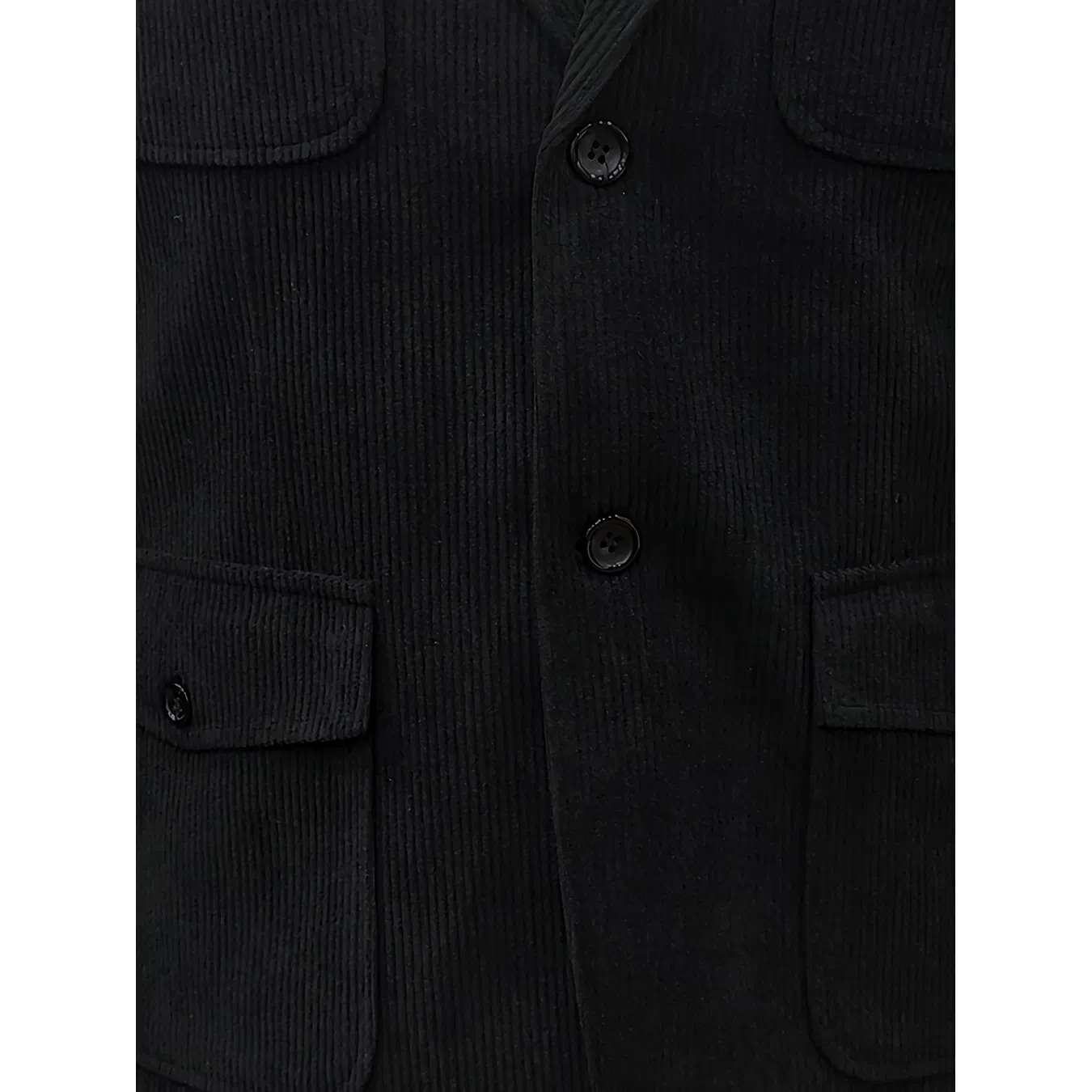 Customizable Men's Streetwear Jacket Textured Black Corduroy Blazer Relaxed Fit for Casual Wear Bulk Orders