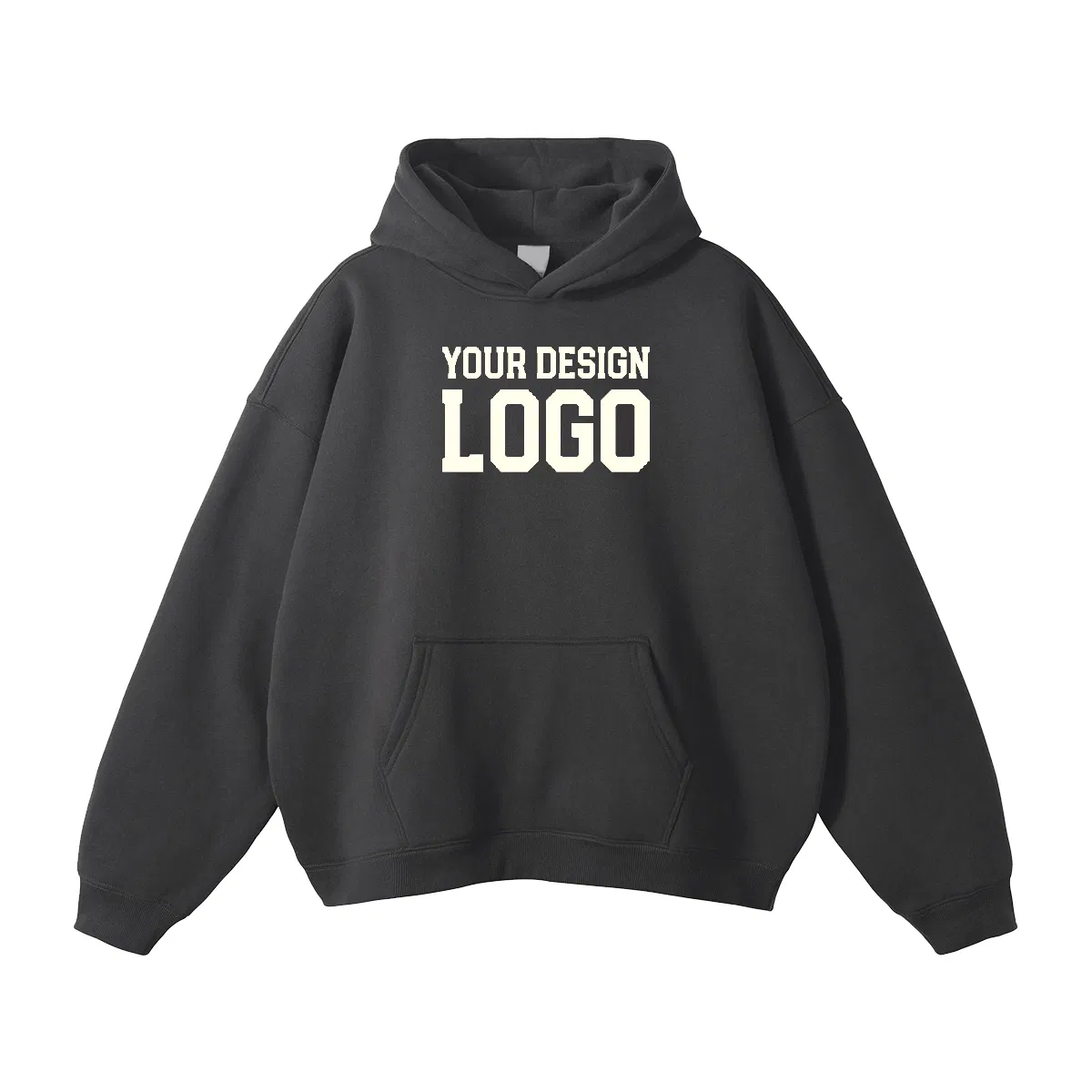 Custom Printing 460GSM Thick French Terry Heavyweight Oversize Cropped Boxy Men's Hoodie