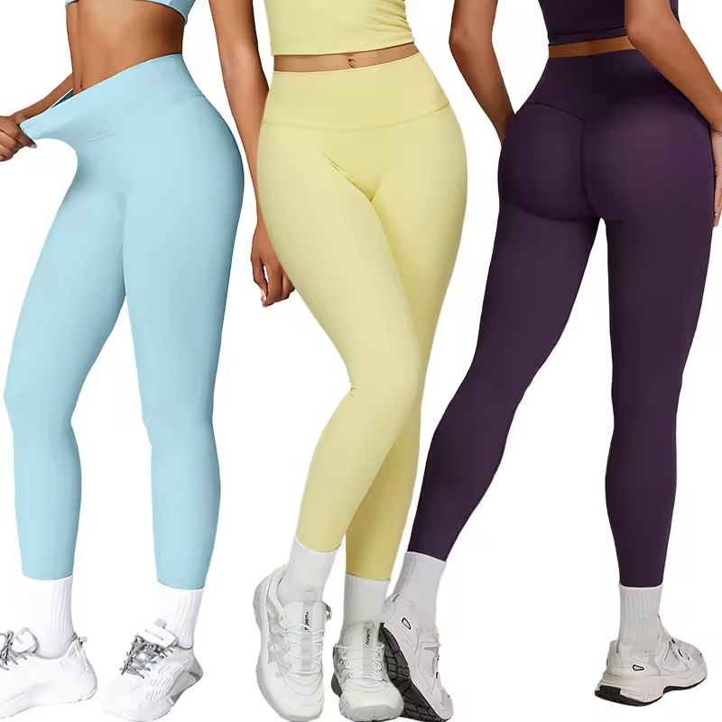 OEM Yoga Leggings Manufacturer - Womens High Waist Brushed Yoga Pants, Wholesale Squat Proof Fitness Wear
