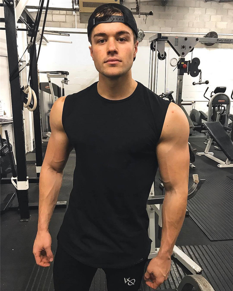 Factory OEM New Design Mens Sport Running Fitness Singlet Plain Sleeveless Muscle Undershirt Homme Canotta Workout Gym Tank Top