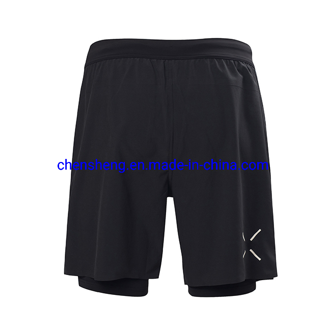 Men Active Training Running Sports Fitness Gym Mesh Shorts 2 in 1