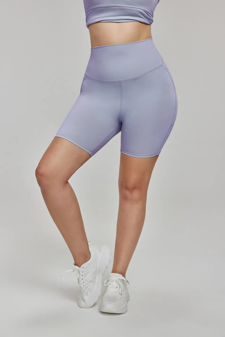 High Waist Yoga Biker Shorts Back