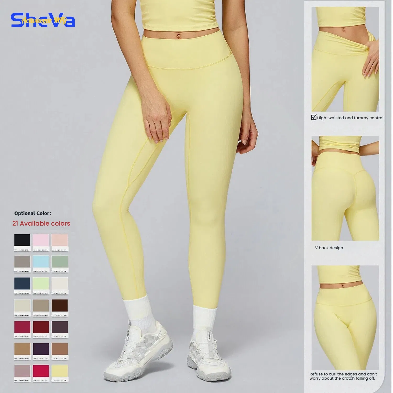 OEM Yoga Leggings Manufacturer - Womens High Waist Brushed Yoga Pants, Wholesale Squat Proof Fitness Wear