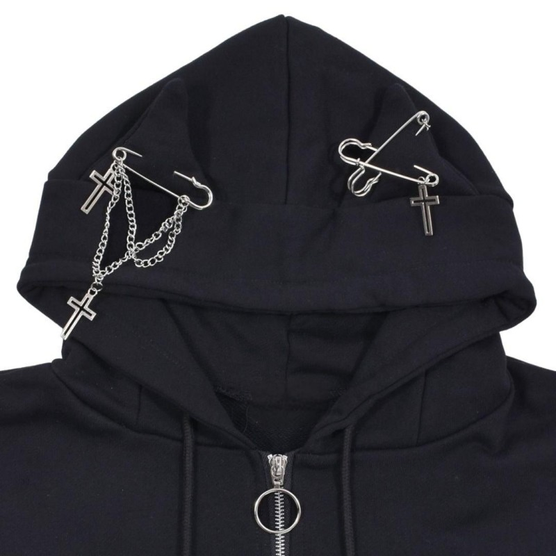 New Arrival Custom Embroidery Hoodies Wholesale Pullover Sweatshirt Cross Pendant Unisex Hoodies