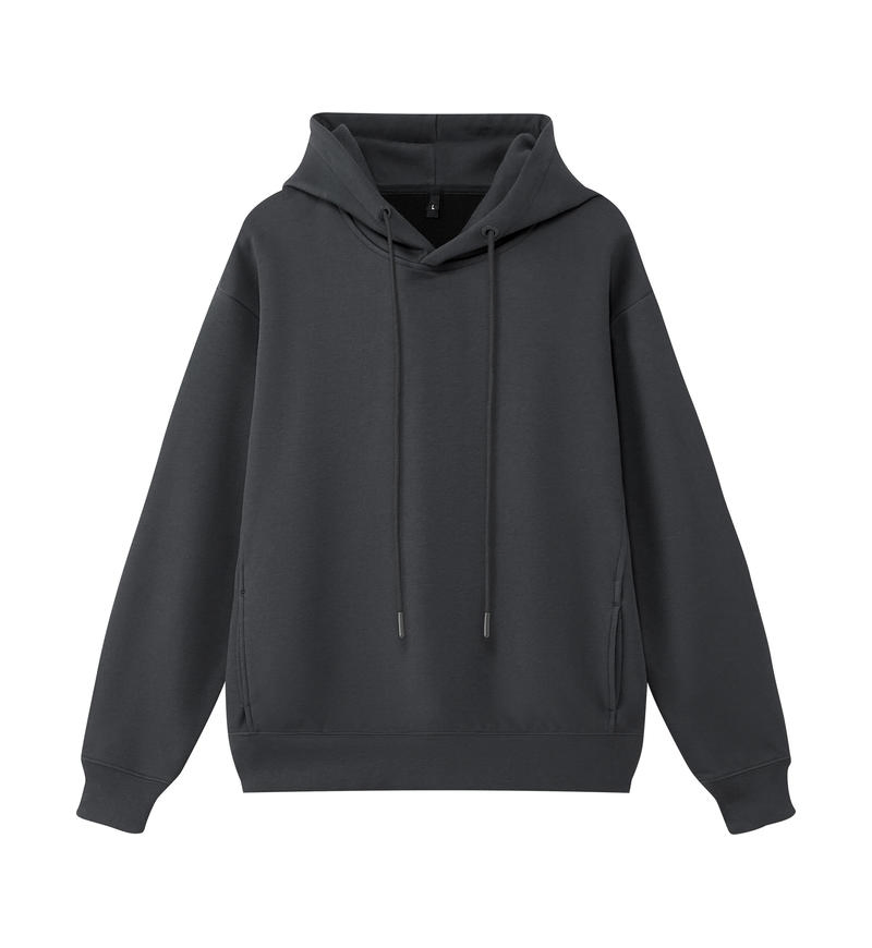 2098#Autumn and Winter 330g Trendy off-Shoulder Hooded Pullover Sweatshirt