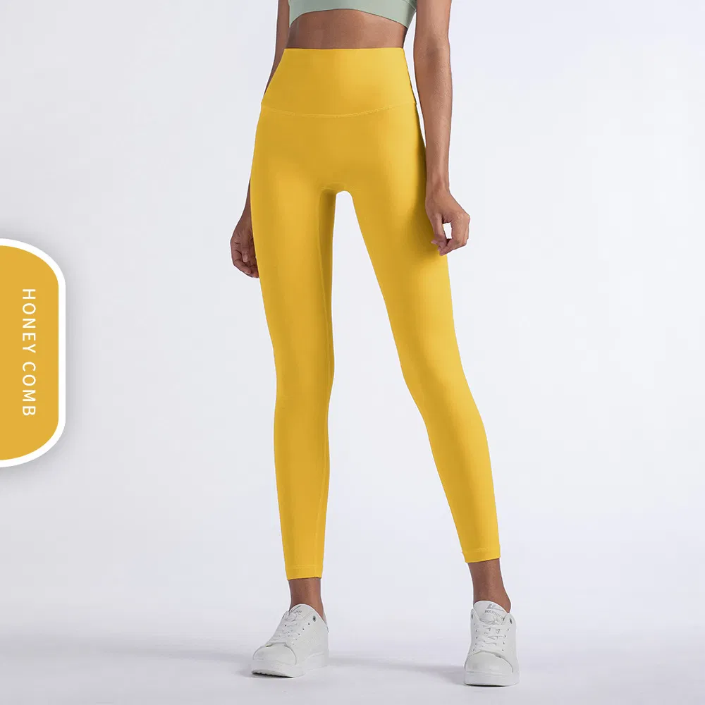 Ck919 Yoga Buttery Soft Pocket Leggings No Front Seam Super High Waist Compression Gym Tights for Women