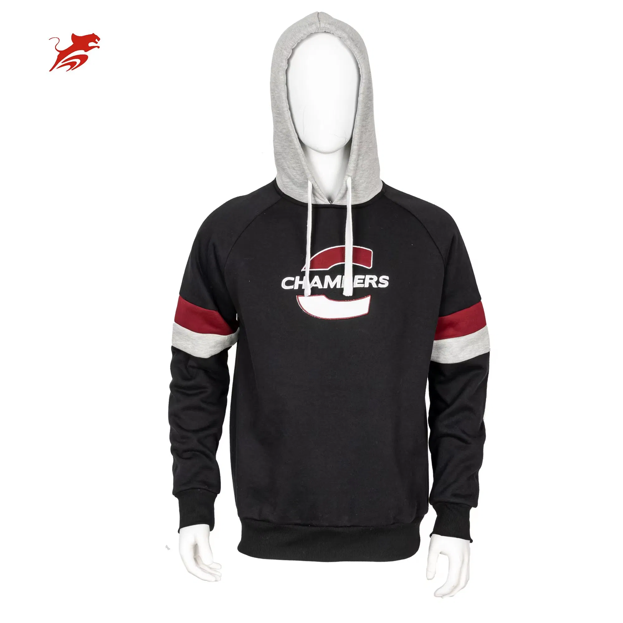 Asiapo China Factory Men's CVC Winter Long Sleeve Casual Sports Outdoor Mountain Young Hooded Fleece Pullover Sweatshirt