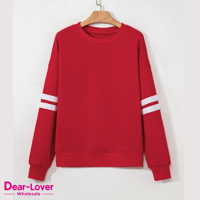 Dear-Lover Ready Stock Fashion Factory Wholesale Dropship Custom Design Support Fast Delivery Drop Shoulder Oversized Women's Apparel Pullover Sweatshirt
