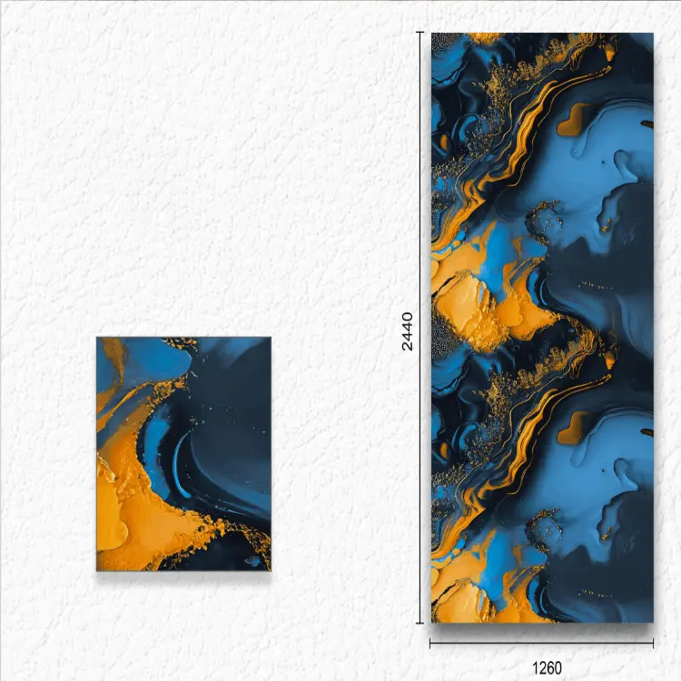 Custom Scratch - resistant UV Coated Realistic UV Marble Sheet PVC Marble Board Manufacturers, Factories