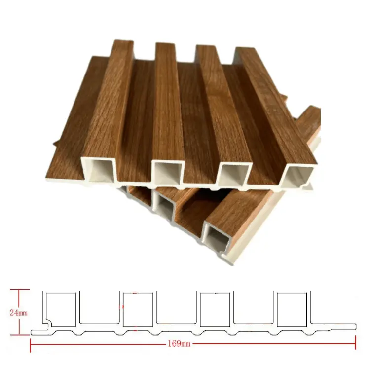 China Modern Grey WPC Fluted Wall Panel – Waterproof & Stylish Interior Cladding Manufacturers, Manufacturer