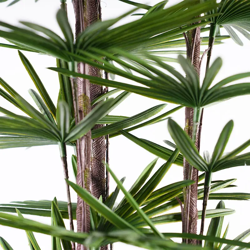 Wholesale Commercial Grade Artificial Fan Palm 180cm Lifelike 3 Stem Design 49 Leaves Perfect for Lobby Garden Decor Suppliers, Factory