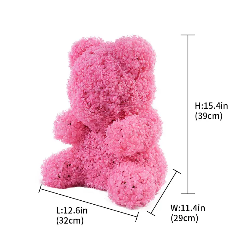 China Hot Selling Cute Soft Durable Eco-Friendly Artificial Animal Bear Shape PE Rapeseed Grass Indoor Outdoor Home Garden Ornament Manufacturer, Factory