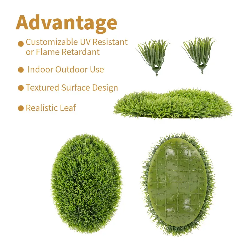 Wholesale Creative Versatile PE Artificial Grass Turf 35x23cm Home Enhancement Indoor Dining Room Outdoor Balcony Courtyard Decor Manufacturer, Factory