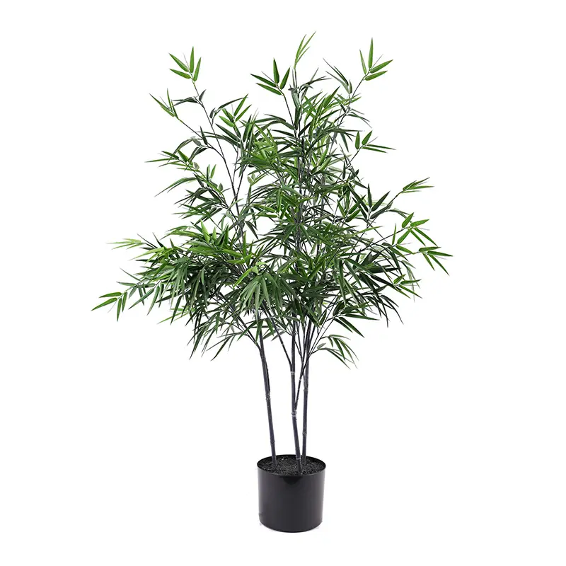 China Living Room Decor Fireproof Plastic Bamboo Tree H120cm 3 Stems 279 Leaves Potted  Easy to maintain Bionic Plants Manufacturer, Suppliers