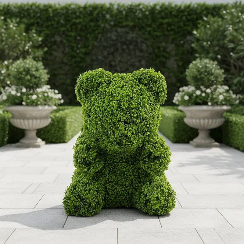 Wholesale Source Factory Highly Realistic Artificial Animal Green Bear Shape PE Material All Season Indoor Outdoor Factories, Factory