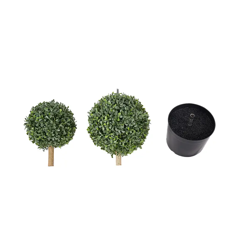 Wholesale Artificial Topiary Ball Tree in Pot UV Resistant Waterproof Faux Plant for Garden Hotel Indoor Outdoor Decor Suppliers, Factory