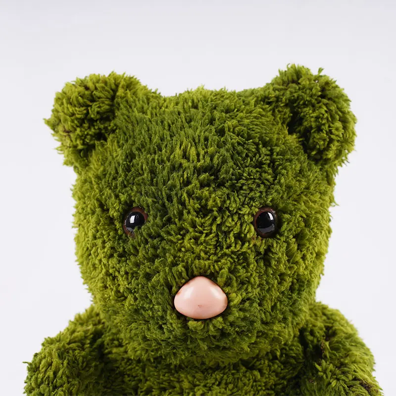 China Premium Quality Indoor Artificial Animal Topiary Bear Decor Green Fuzzy Blanket Type PE Frame Nylon Fur Ornament Art Deco Design Manufacturer, Suppliers