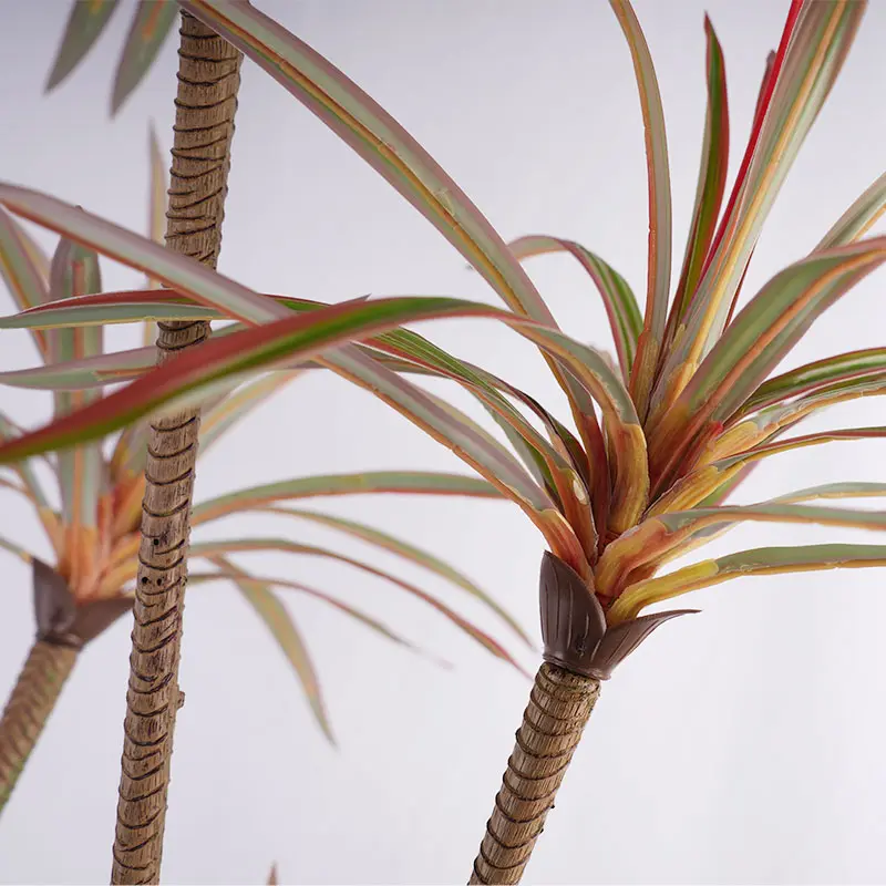 China Artificial Plants tree planting pot H185cm Potted Dracaena marginata PEVA Leaf 7 Stems and 162 Leaves Detachable Red and Green Aesthetic Room Decor Suppliers, Factories