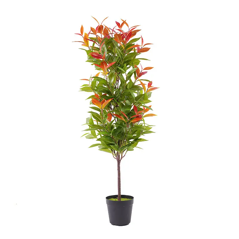China Factory Direct Sale H90cm High Simulation Artificial Photinia Plastic Planter for Indoor Outdoor Durable Decor Manufacturer, Suppliers