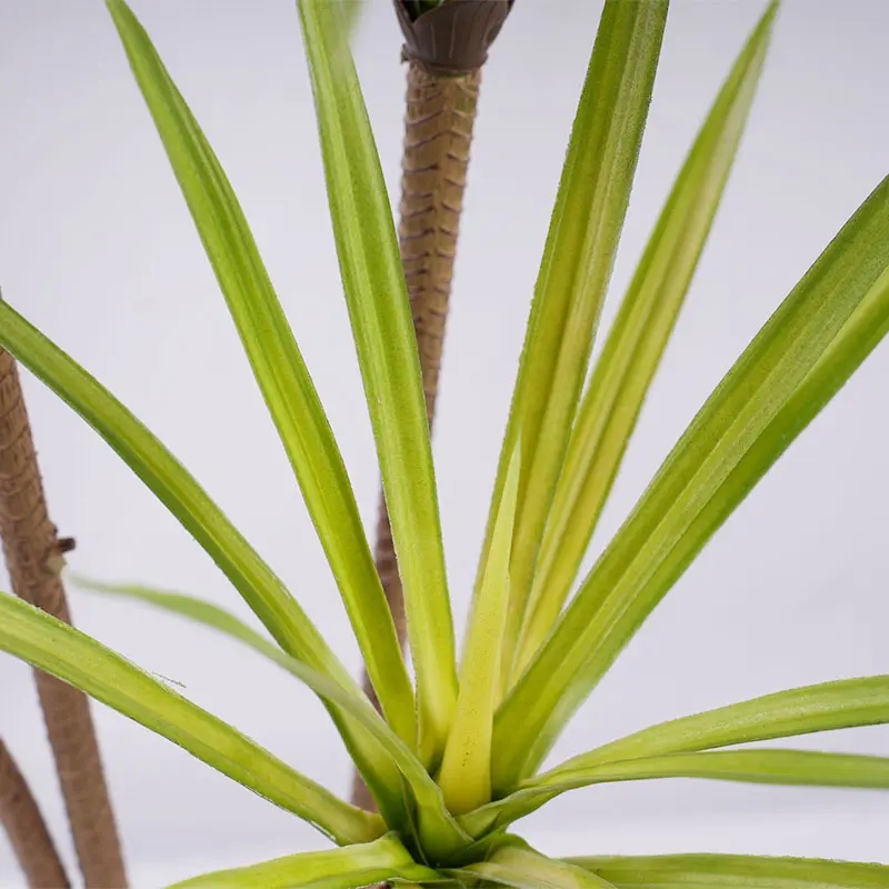 Wholesale Factory direct sales H120cm Detachable Artificial Dracaena Plant White Green 4 Stems 90 Leaves Potted Plastic Greenery Ideal Decor for Indoor and Outdoor Supplier, Suppliers