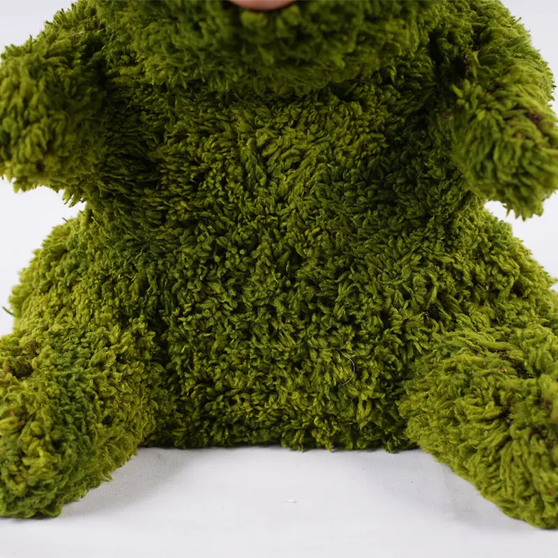 China Premium Quality Indoor Artificial Animal Topiary Bear Decor Green Fuzzy Blanket Type PE Frame Nylon Fur Ornament Art Deco Design Manufacturer, Suppliers