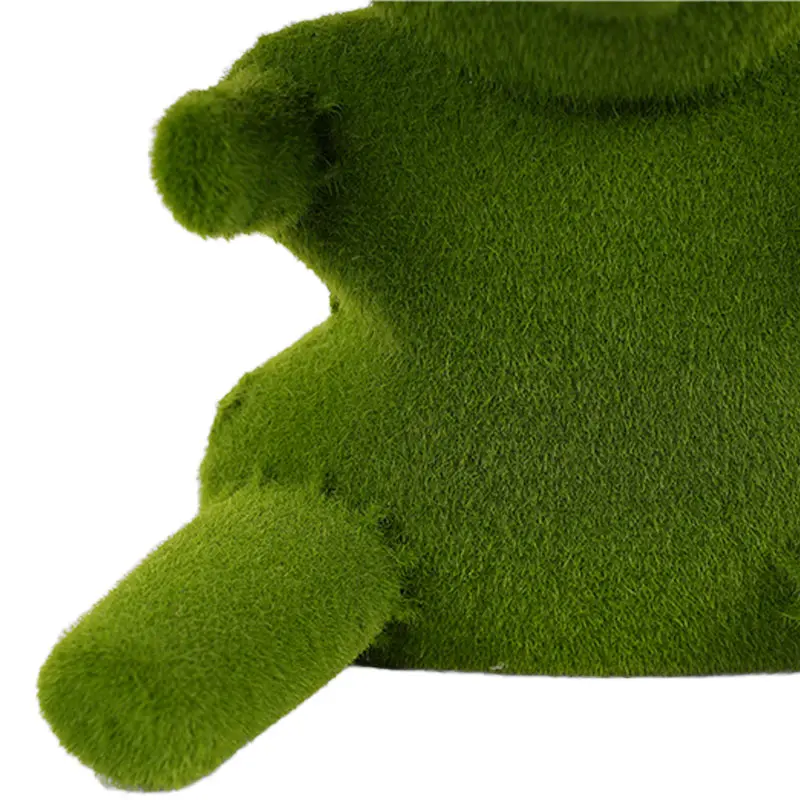 Wholesale Durable Artificial Grass Sculpture Outdoor Green Flocking Bear Handmade Patio Garden Home Decor Ornament Manufacturers, Factory