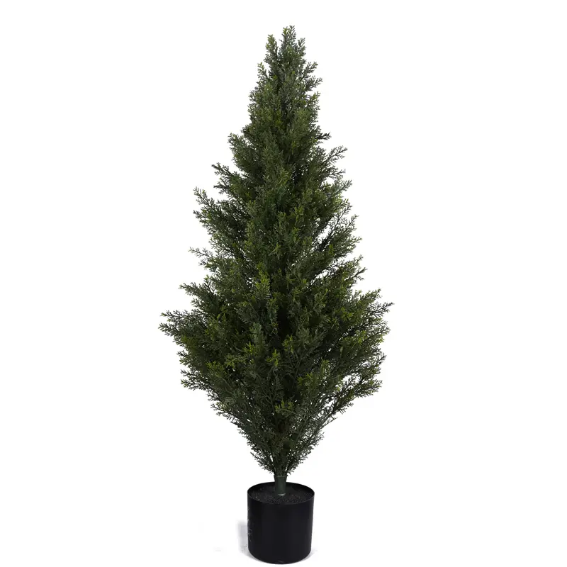 China Artificial Cedar Cypress Tree Fake Pine Plant Faux Boxwood Topiary Greenery Bonsai Plant Artificial For Outdoor Decor Suppliers, Factories