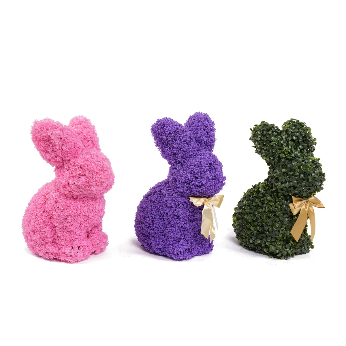 Wholesale H44cm  Rabbit Easter Bunny Statue Decoration Garden Artificial Craft Simulation Plant Factory Direct Sales Supplier, Factories