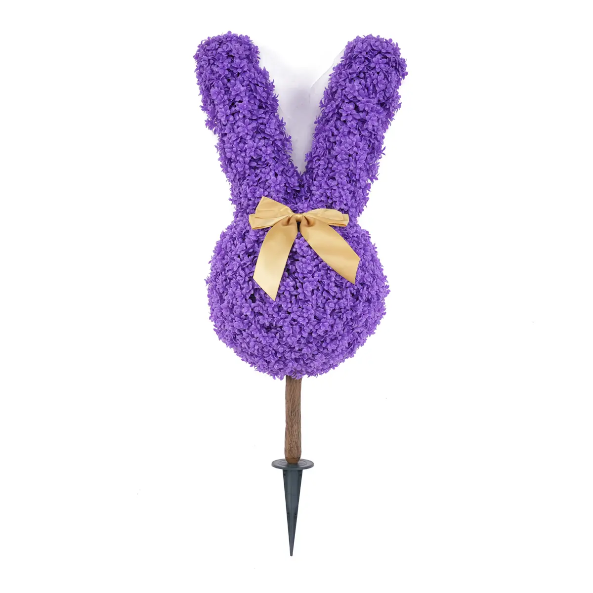 China factory green artificial boxwood rabbit with ground spikes garden decorations products direct sales Easter